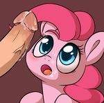  blue_eyes blush cum cum_on_face equine friendship_is_magic fur hair human_dick mammal my_little_pony pinkie_pie_(mlp) saber-panda 