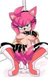  amy_rose anthro bigdead93 boots breasts clitoris eyelashes furry green_eyes hairband hedgehog naughty_face navel nipples nude pink_fur pussy sega smile sonic_the_hedgehog squatting stripper_pole tail thighhighs 