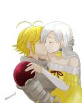  1boy 1girl blonde_hair elizabeth_liones female male meliodas nanatsu_no_taizai white_hair 