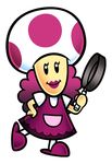  frying_pan lipstick makeup mario_party mario_party_advance mrs._shroomlock official_art slippers 