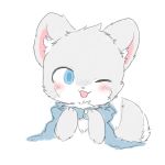  blue_eyes blush chano chano_(character) chinchilla cloak clothing cub fur grey_fur grey_tail mammal paws rodent smile whiskers young 