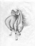  2019 big_butt big_thighs butt draft_horse equine female feral graphite_(artwork) hair happy horse huge_butt hyper hyper_nipples long_hair mammal monochrome nipples pencil_(artwork) raised_leg shaded smile standing surturthewallofhorse teats traditional_media_(artwork) 