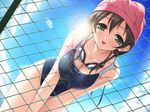  cleavage cube game_cg itou_hinako kantoku natsu_no_ame school_swimsuit swimsuits wet 