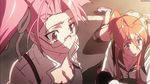  4girls animated animated_gif glasses highschool_of_the_dead miyamoto_rei multiple_girls pink_hair takagi_saya takagi_yuriko 