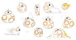 cat expressions futon kinako_(marubotan) manzoku-san neko_atsume net no_humans robot scarf star_wars 
