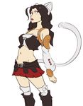 animal_ears asami_sato avatar:_the_last_airbender avatar_(series) black_hair breasts cat_ears cat_tail drawfag final_fantasy final_fantasy_xiv long_hair miqo'te solo source_request tail the_legend_of_korra white_background 