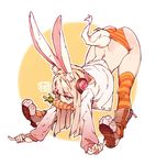  animal_ears boots bunny_ears bunny_tail carrot highres long_hair md5_mismatch poch4n resized solo tail upscaled 