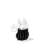  anger_vein angry anthro black_and_white blush canid canine clothing eeveelution egnahcio glaceon hair mammal monochrome nintendo pok&eacute;mon pok&eacute;mon_(species) simple_background sweater video_games white_background 