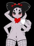  2016 anthro arachnid areola arthropod big_breasts breasts erect_nipples female hi_res kloudmutt looking_at_viewer muffet nipples nude pussy smile solo spider undertale video_games 