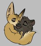  2016 canine claws cuddling disney duo eyes_closed feline fennec finnick fox inner_ear_fluff jaguar male male/male mammal mr._manchas size_difference smile spots toe_claws whiskers zootopia 