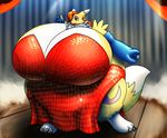  anthro big_breasts breasts canine clothed clothing cosplay digimon disney dress eyeshadow female fox fur grinex hair half-closed_eyes huge_breasts hyper hyper_breasts jessica_rabbit lipstick makeup mammal microphone morbidly_obese overweight renamon solo who_framed_roger_rabbit wide_hips 