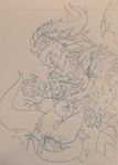  ! 2014 abdominal_bulge anthro chain cum cum_inside cum_spewing dragon ear_piercing female feral hi_res lactating male milk monochrome penis piercing projectile_lactation scalie sepiruth simple_background size_difference stretched traditional_media_(artwork) 