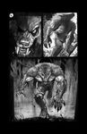  2013 4_toes abs angry arm_support barefoot biceps big_muscles blood blood_on_eye canine claws clenched_teeth clothed clothing comic fangs forest front_view hi_res looking_at_viewer male mammal monochrome multiple_poses muscular night outside pants pecs pencil_(artwork) plantigrade pose saliva sequence sharp_teeth simon_bisley solo teeth toe_claws toes topless torn_clothing traditional_media_(artwork) tree vein were werewolf wounded 