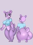  2016 anthro anus bear big_breasts big_butt bottomless breasts butt clothed clothing female hi_res mammal pussy solo tinder 