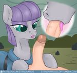  2016 clothing duo earth_pony equine erection female feral friendship_is_magic hair half-closed_eyes hooves horse human male male/female mammal maud_pie_(mlp) my_little_pony open_mouth oral outside patreon penis pony purple_hair sex stradivarius tongue 