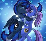  azure_night blue_hair duo fan_character female friendship_is_magic hair happy hi_res jewelry male mammal my_little_pony necklace pregnancy_test princess_luna_(mlp) tears_of_joy vavacung 