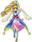  :o arms_up asahina_mirai blonde_hair blue_choker blue_eyes bow braid chiharu_(9654784) choker commentary_request cure_miracle full_body hair_ornament hat heart heart_hair_ornament highres long_hair looking_at_viewer magical_girl mahou_girls_precure! mini_hat mini_witch_hat pink_bow pink_hat pink_skirt precure sandals sapphire_style sash skirt solo toeless_legwear white_background wide_ponytail witch_hat wrist_cuffs 