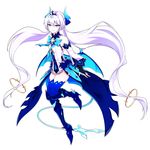  artist_request blue_eyes elsword female full_body horns loli luciela_r._sourcream noblesse_(elsword) pointy_ears simple_background solo thighhighs white_background white_hair 