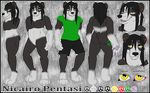  anthro bear black_hair bloodshot_eye clothed clothing ear_piercing eyewear gauged_ear glasses hair male mammal model_sheet nicairo nude panda peace_symbol piercing shorts sleeveless_shirt sofa solo tiggerpup yellow_eyes 