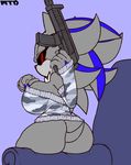  2016 absurd_res anthro big_breasts big_butt breasts butt fan_character female gun hi_res huge_breasts machine marthedog ranged_weapon robot solo sonic_(series) weapon 