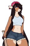  alpha_channel baseball_bat baseball_cap brown_hair cervine clothed clothing deer denim_shorts female fully_clothed hair hat jesse_hartstone long_hair mammal navel porin portrait shirt shorts simple_background solo standing three-quarter_portrait transparent_background 