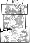 2016 anthro canine clothed clothing comic digital_drawing_(artwork) digital_media_(artwork) dragon english_text eyes_closed feet fur group group_sex hat hi_res hour kissing machamp machoke male male/male mammal monochrome mouse muscular nintendo nude pok&eacute;ball pok&eacute;mon rodent ryusuke573 sex spa teeth text threesome tongue tongue_out video_games xalex14 