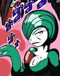  ambiguous_gender blue_eyes breasts duo female gardevoir green_hair hair japanese_text jojo&#039;s_bizarre_adventure legendary_pok&eacute;mon looking_at_viewer nintendo pok&eacute;mon quin-nsfw text video_games yveltal 