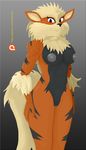  anthro arcanine battle_tiger breasts canine fire mammal nintendo nude pok&eacute;mon pussy red_eyes smile solo video_games 