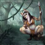  female forest hunter popcornpanic prints raining tracking tree 