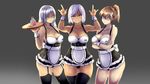  aliasing breasts cleavage garter_belt gradient kazedesune mabinogi mabinogi_heroes maid tagme_(character) thighhighs 