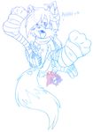  anthro canine clothing cub cum elbow_gloves erection fox girly gloves hi_res knee_socks legwear male mammal masturbation maverick_skye nude orgasm penile_masturbation penis socks unknown_artist young 