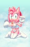  amy_rose anthro breasts clothed clothing female gloves green_eyes hedgehog mammal nitro sif solo sonic_(series) underwear video_games 