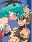 abs bigger_female blush breasts concerned confusion crossover darkstalkers domination female female_domination fuck_me_eyes human male mammal morrigan_aensland not_furry toma video_games worried ぼーや 