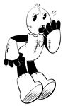  &lt;3 :o black_and_white blank_(fnac) eyelashes five_nights_at_candy&#039;s humanoid monochrome not_furry open_mouth retro solo toony unnecessaryfansmut 