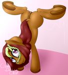  2016 absurd_res animal_genitalia animal_pussy anus braided_hair butt clitoris cremedelaclop_(artist) equine equine_pussy fan_character female hair hi_res hooves horn horse mammal my_little_pony pony pussy smile solo 