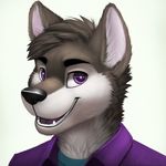  anthro canine clothed clothing fangs faust jamesfoxbr looking_at_viewer male mammal open_mouth simple_background smile solo teeth white_background wolf 