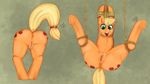  2016 anus applejack_(mlp) bdsm blonde_hair bondage bound cutie_mark dock earth_pony equine female feral freckles friendship_is_magic green_eyes hair hi_res hooves horse long_hair mammal mik3thestrange my_little_pony open_mouth pony pussy rope solo spread_legs spreading tongue tongue_out underhoof wallpaper 