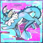  ambiguous_gender eeveelution nintendo pok&eacute;mon smile tsukishiima vaporeon vaporwave video_games 