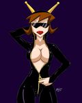  bodysuit breasts gillgirl large_breasts latex latex_suit medarot roborobo_gang 
