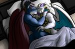  bed bgn cuddling demon_wolf dragon jacob kaidron male male/male romantic_couple sleeping 