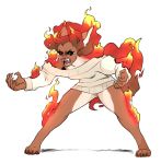  2018 ahoge angry anthro big_butt black_sclera bottomless breasts butt canid canine canis caradhina claws clothed clothing cosmicminerals crying digital_media_(artwork) digitigrade embers female fire fur hair hi_res larroqm long_hair looking_at_viewer mammal open_mouth simple_background solo tears wolf 