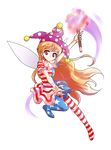  alphes_(style) american_flag_dress american_flag_legwear arm_up bad_id bad_pixiv_id bangs blonde_hair closed_mouth clownpiece dairi dress fairy_wings fire frilled_shirt_collar frills full_body hat highres jester_cap long_hair looking_at_viewer outstretched_arms pantyhose parody pink_eyes polka_dot shirt short_sleeves smile solo star striped style_parody tachi-e torch touhou transparent_background very_long_hair wings 