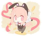  bow bowtie breasts bunny_girl bunny_tail bunnysuit chibi detached_collar headphones large_breasts leotard long_hair looking_at_viewer lowres minoa_(lastswallow) nitroplus pantyhose pink_eyes pink_hair smile solo super_sonico tail wrist_cuffs 