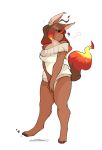  2018 ahoge anthro big_butt black_sclera blush bottomless breasts butt canid canine canis caradhina clothed clothing cosmicminerals digital_media_(artwork) digitigrade embers female fire fur hair hi_res larroqm long_hair looking_at_viewer mammal simple_background solo sweater thick_thighs wolf 