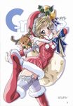  christmas doudai_shouji tagme thigh-highs 