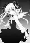  bad_id bad_pixiv_id dogs:_bullets_&amp;_carnage dress greyscale hair_ribbon highres long_hair monochrome nill ribbon shirahane_nao solo twintails wings 