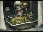  basket bathtub claw_foot_bathtub commentary hat koto_inari mouse murasa_minamitsu red_eyes sailor sailor_hat ship touhou watercraft whirlpool 