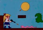  90s aino_minako animated animated_gif bishoujo_senshi_sailor_moon blonde_hair long_hair magical_girl mask sailor_v screencap skirt snake video_game weapon 