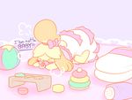  animal_crossing babying blush canine denial diaper dog embarrassed isabelle_(animal_crossing) mammal nintendo nursery poofy sir-dancalot toy video_games 