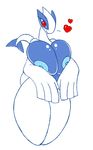  &lt;3 anthro areola avian big_breasts bird breast_grab breasts female hand_on_breast huge_breasts legendary_pok&eacute;mon lugia nintendo nipples pok&eacute;mon r-mk red_eyes solo thick_thighs video_games voluptuous wide_hips 